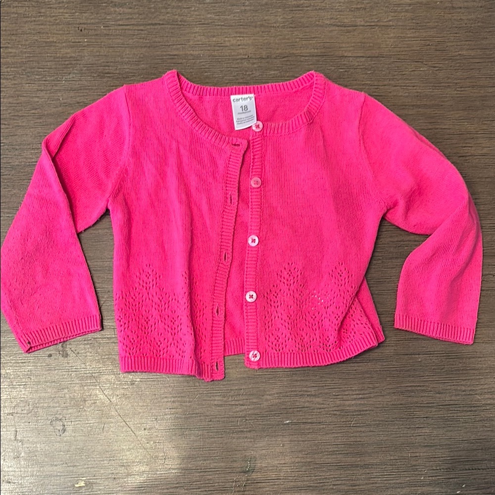 Carter's Pink Sweater Cozy Knit Top